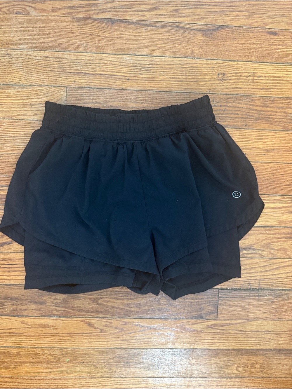 Gilly Hicks Black Layered Athletic Shorts